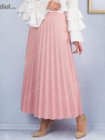 دامن پلیسه دار کوتاه زنانه صورتی