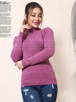 بلوز بافت کشمیر زنانه یقه ۳سانت
