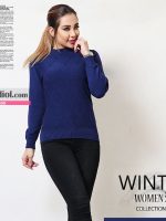 بافت کمشیر یقه گرد گپ اصل طرح لوزی