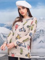 بلوز بافت موهر کشمیر آستین کش