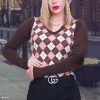 بلوز بافت یقه هفت طرح لوزی زنانه