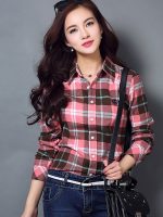 پیراهن چهارخونه نخ پنبه مدل p23