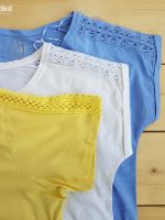 تیشرت نخ پنبه سرشانه گیپور