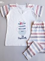 ست راحتی تیشرت و شلوار طرح گورخر sweet