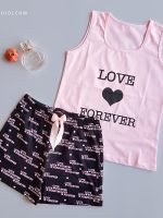 ست راحتی تاپ و شورتک Love