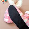 پاپوش زنانه ساقدار حوله ای طرح قلب قلبی