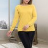 بلوز بافت کشمیر یقه گرد زنانه سارا