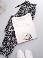 ست راحتی تیشرت شلوار Zebra