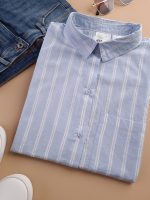 شومیز مانتویی نخ پنبه H&M