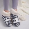 پاپوش زنانه ساقدار حوله ای کریسمس