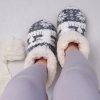 پاپوش زنانه ساقدار حوله ای کریسمس