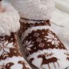 پاپوش زنانه ساقدار حوله ای کریسمس