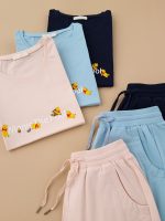 ست راحتی تیشرت شلوارک برمودا زنانه Pooh