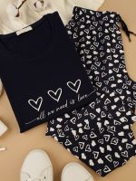 ست راحتی تیشرت و شلوار Love