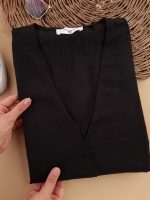 مانتو بلند لینن مشکی GERRY WEBER