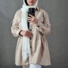 مانتو جلودکمه عروسکی زنانه ناردین