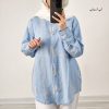 شومیز مانتویی جلو دکمه زنانه دلارام
