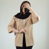 شومیز مانتویی لینن جلوباز نغمه