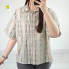 شومیز لینن جلودکمه یاس