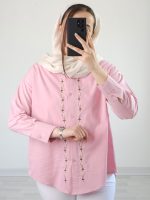 شومیز مانتویی لینن گلدوزی وانیا