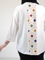 شومیز مانتویی سوزن دوزی شارون