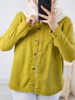 شومیز مانتویی کتان جلودکمه آنیتا