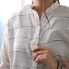 شومیز لینن جلودکمه تانیا