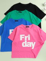 تیشرت کراپ نخ پنبه Friday