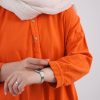 مانتو کفتان الیاف طبیعی مهلا (ایراددار)