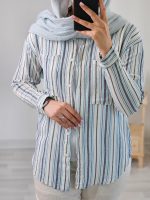 شومیز لینن کنفی جلو دکمه شایلا