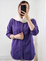 شومیز مانتویی کتان