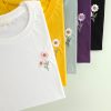 تیشرت نخ پنبه گلدوزی زنانه نسترن (ایراد دار)