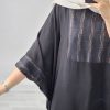 پانچو جلوبسته خرجکار مشکی مریم