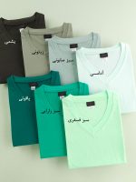 تیشرت بیسیک یقه هفت نخ پنبه