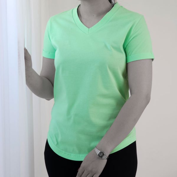 تیشرت بیسیک یقه هفت نخ پنبه