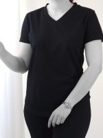 تیشرت بیسیک یقه هفت نخ پنبه