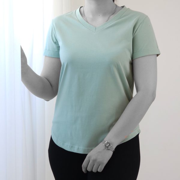 تیشرت بیسیک یقه هفت نخ پنبه
