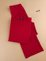ست بلوز و شلوار کبریتی زنانه Della ( یقه خشتی کات خورده)
