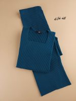 ست بلوز و شلوار کبریتی زنانه Della ( یقه خشتی کات خورده)