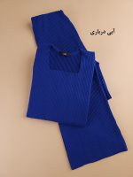 ست بلوز و شلوار کبریتی زنانه Della ( یقه خشتی کات خورده)