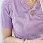 بلوز بافت کریستالی یقه گرهی