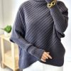 تونیک پانچ بافت یقه اسکی