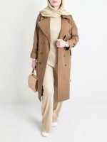 ترنچ کت آستردار کتان زارا