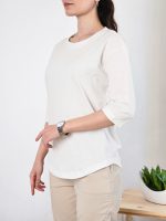 بلوز نخ پنبه آستین سه ربع