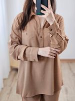 شومیز مانتویی جلو بسته
