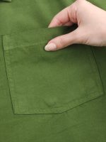 مانتو الیاف طبیعی جلو دکمه