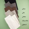 دامن کتان پیلی دار