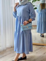 پیراهن بلند چین دار سایه (ایراد دار)