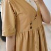 پیراهن بلند گلدوزی نیلای
