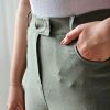 شلوار مام فیت کتان زنانه درسا سری پنجم سایز 2XL-3XL